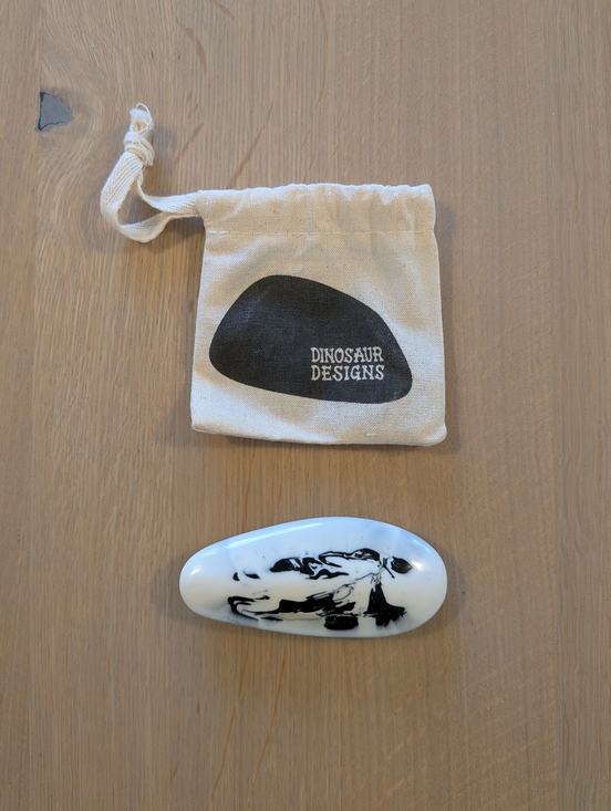 Dinosaur Designs Jewelry - Dinosaur Designs Black & White Resin Brooch